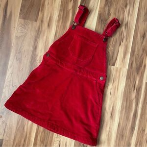 Hanna Andersson | Red Corduroy Jumper Overall Pockets Dress | Size 120 6 / 7